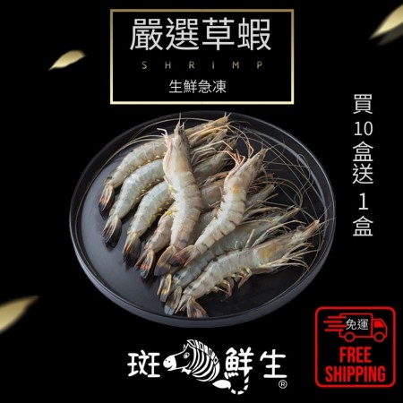 【斑馬鮮生】買10送1（免運）嚴選10P草蝦/蝦/冷凍草蝦